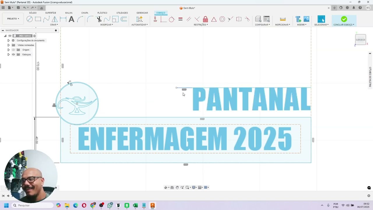 Tutorial plaquinha Profissão Fusion 360
