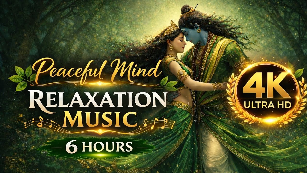 Peaceful Mind Relaxation Music (6 HOURS) 🌿 Stress Relief • Deep Sleep • Meditation | 4K Ultra HD .