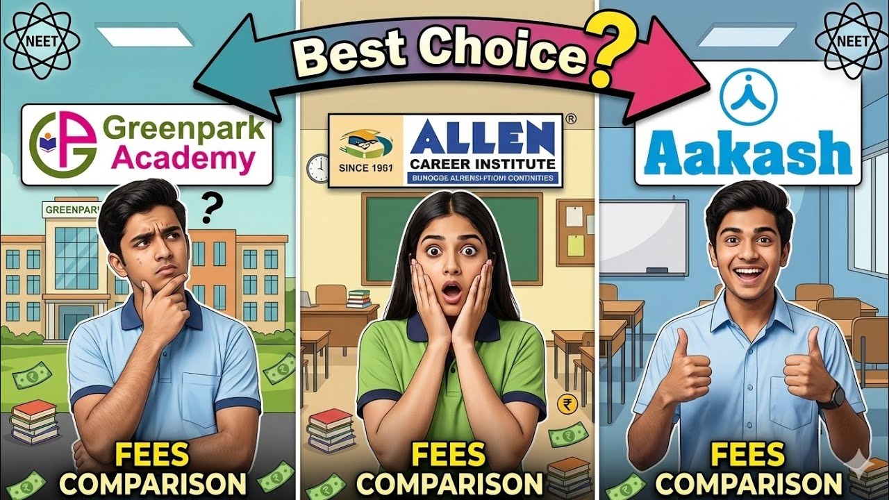 GREENPARK VS |AAKASH| VS ALLEN WHICH IS BEST|#neet2024#neet#greenpark#aakash#allen#neetcoaching