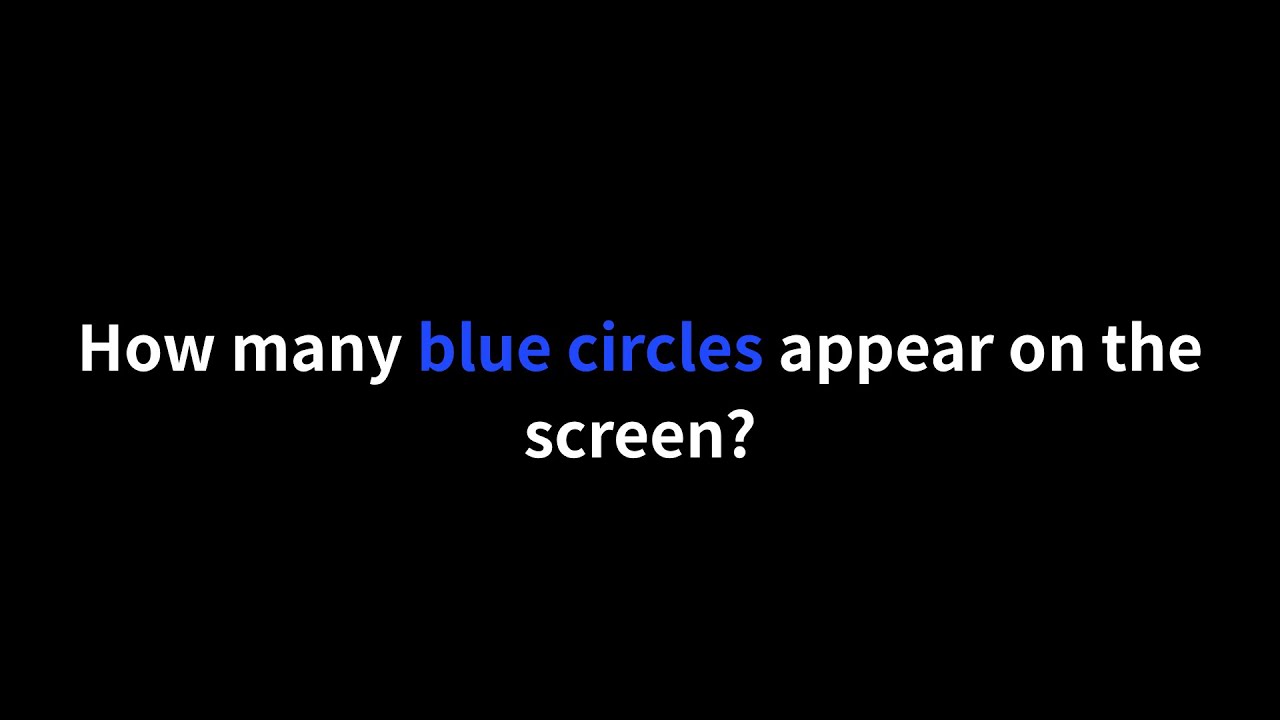 Count the Blue Circles - 0.6s Frequency - Single Circle - Challenge #15