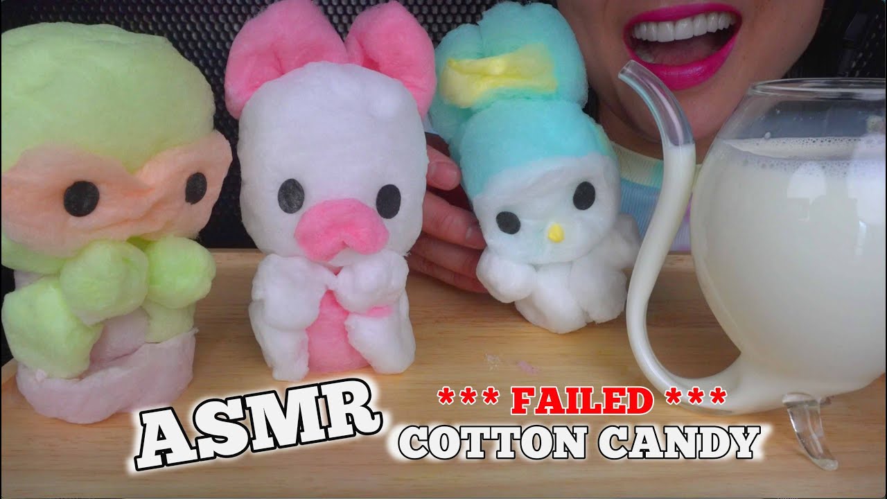 ASMR *FAILED* COTTON CANDY (SUPER SHORT EATING SOUNDS) NO TALKING | SAS-ASMR