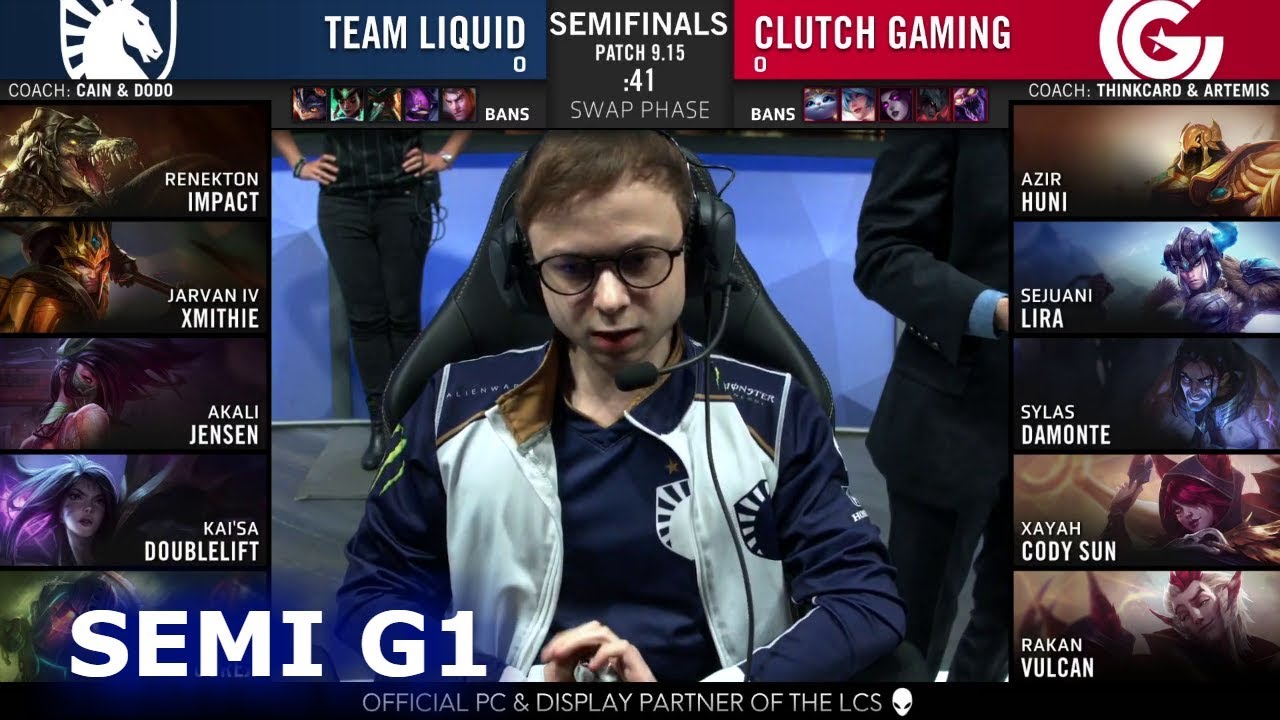 TL vs CG - Game 1 | Semi Finals S9 LCS Summer 2019 | Team Liquid vs Clutch Gaming G1
