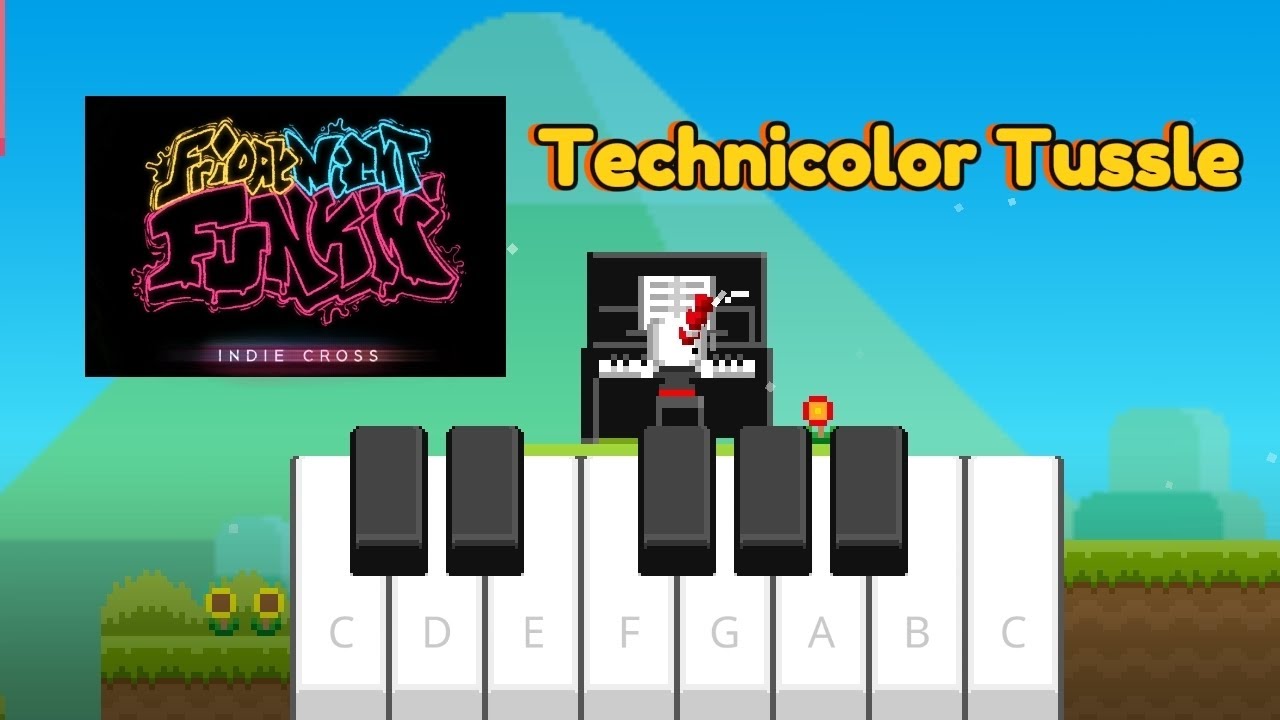 ♪ Indie Cross — Technicolor Tussle | Песня Indie Cross FNF в Боку Боку ♪