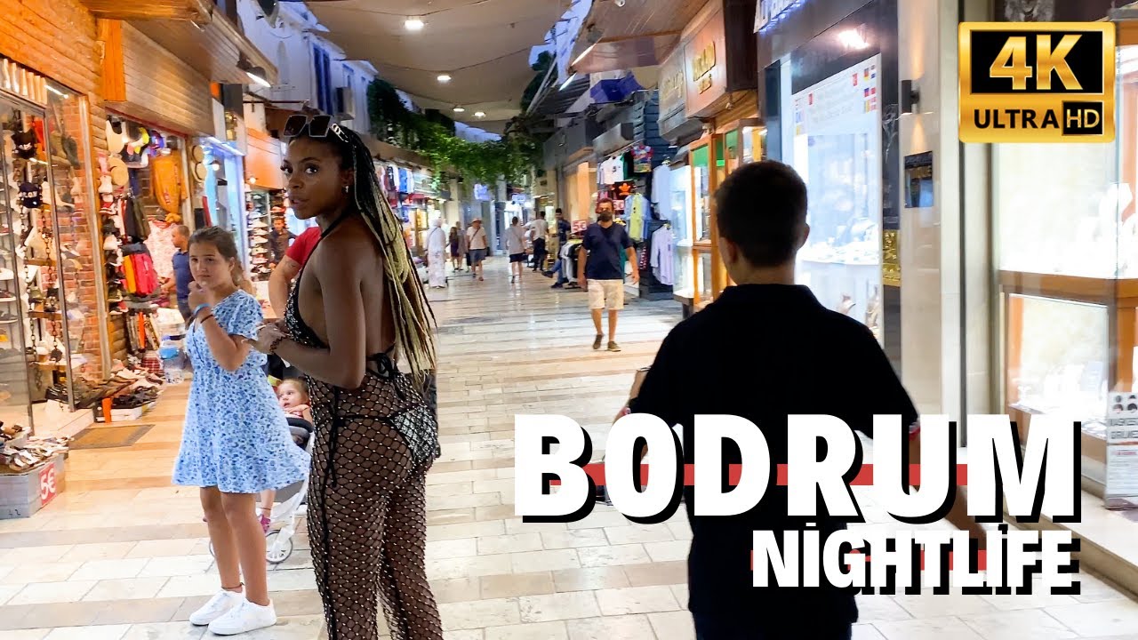 Bodrum Night Walk l August 2021 Turkey [4K HDR]