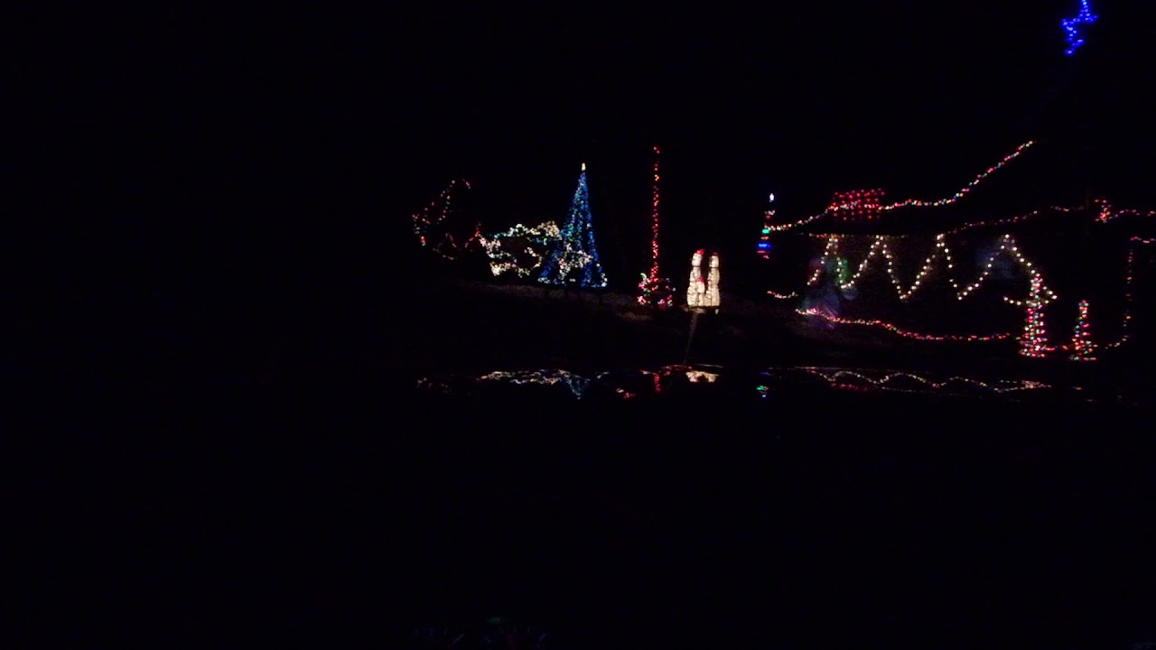 Pretty Christmas lights in Eaton area of Danforth, Maine.