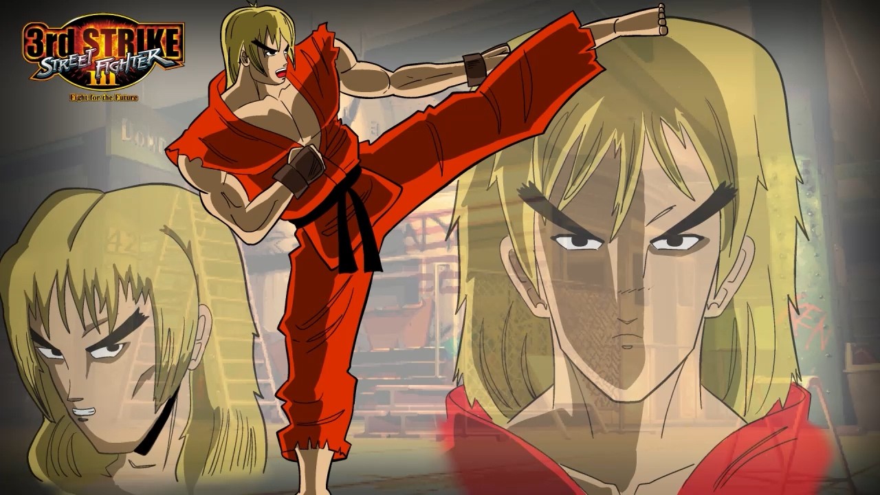 Ken Masters fan art process | 3rd Strike inspired wallpaper