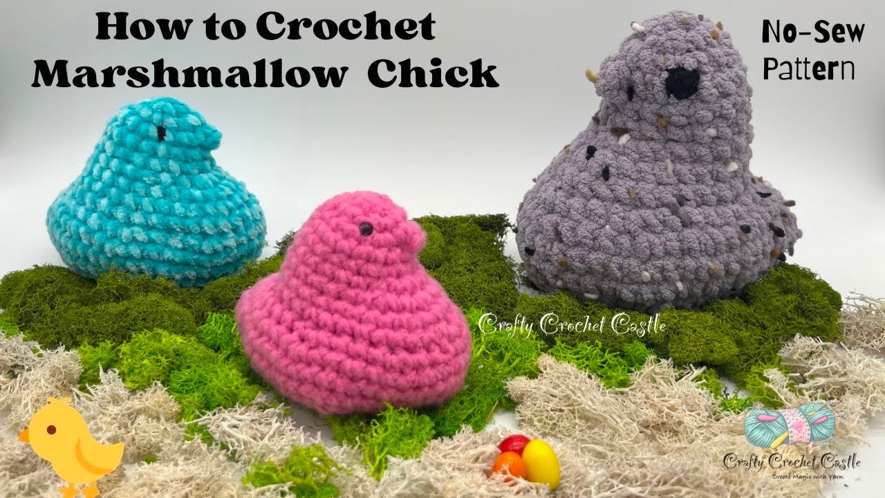 How to Crochet Marshmallow Chick | No-Sew Beginner Friendly Pattern Tutorial | Easter Decor
