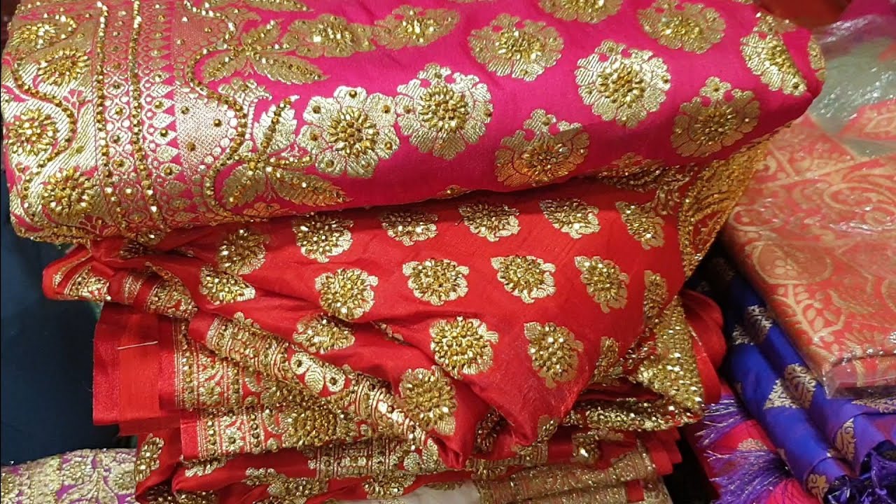 wow BD PRICE 5500 tk  stone work pure benaroshi katan saree available
