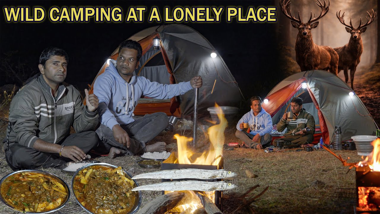 Wild Camping With Friend At A Lonely Place | Delicious Campfire Cooking Adventure | Camping Video