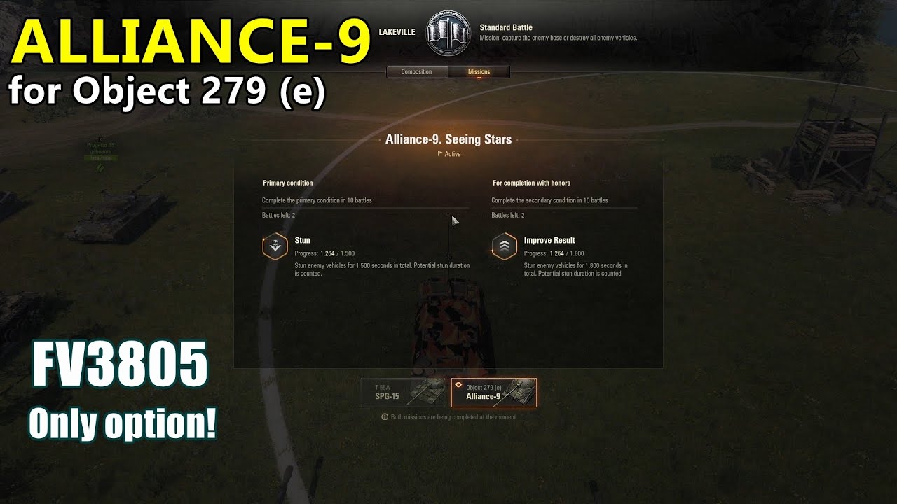 World of Tanks | Alliance-9 mission for Object 279 (e) - FV3805 Key Battle