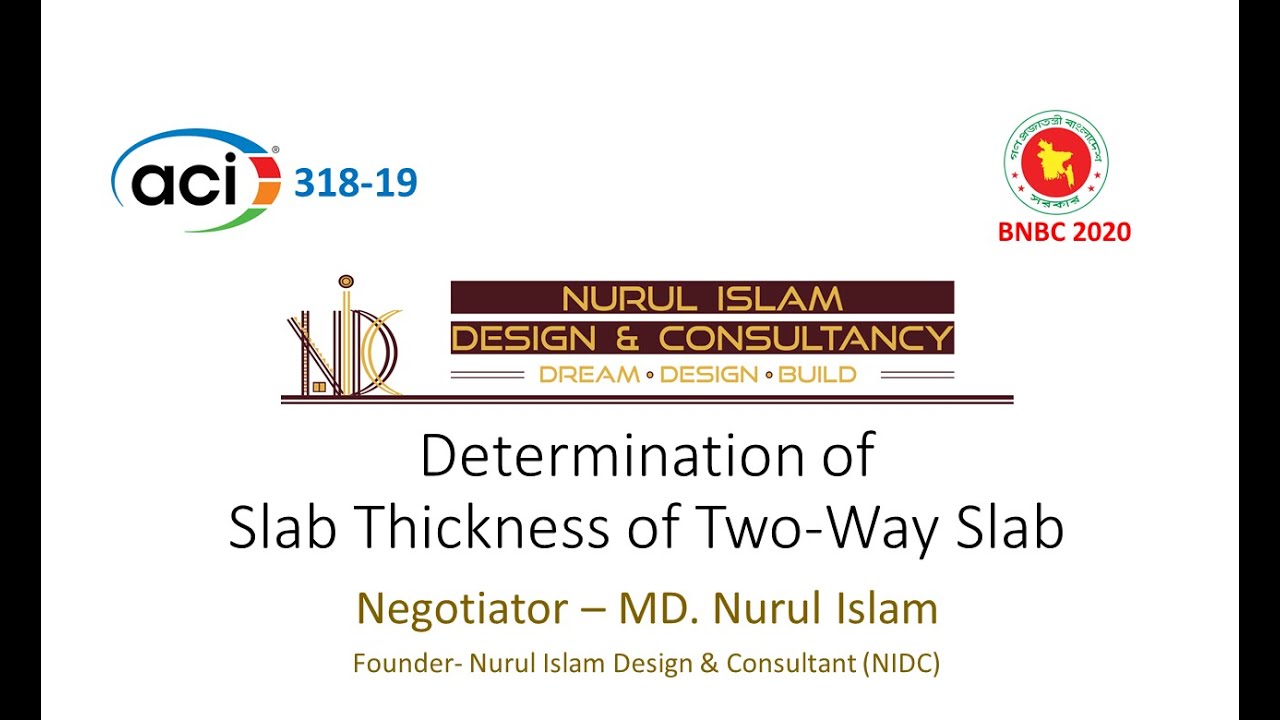 Minimum Slab Thickness of Two-way slab