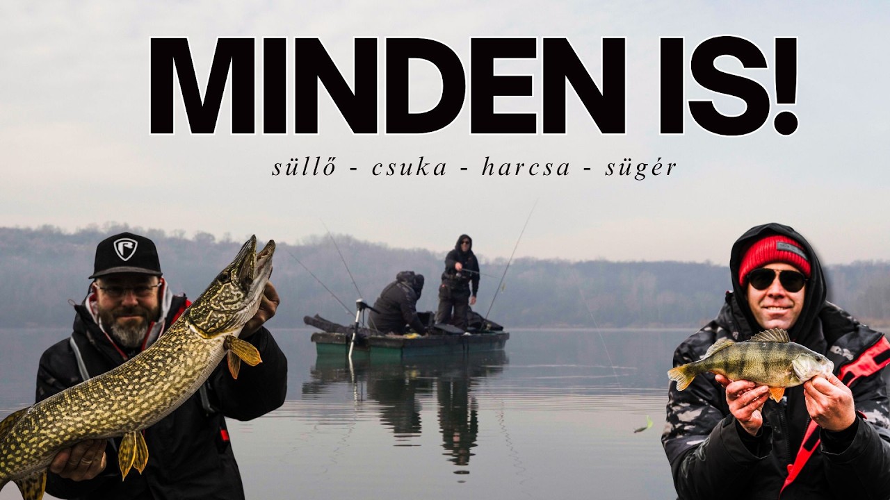 A SÜGÉR, CSUKA, SÜLLŐ és HARCSA - Bányatavi PERGETÉS decemberben