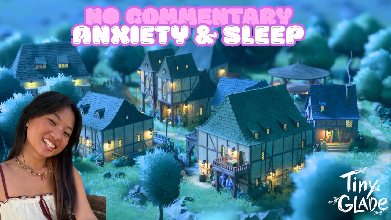 tiny glade, cozy village building, no commentary for sleep and anxiety