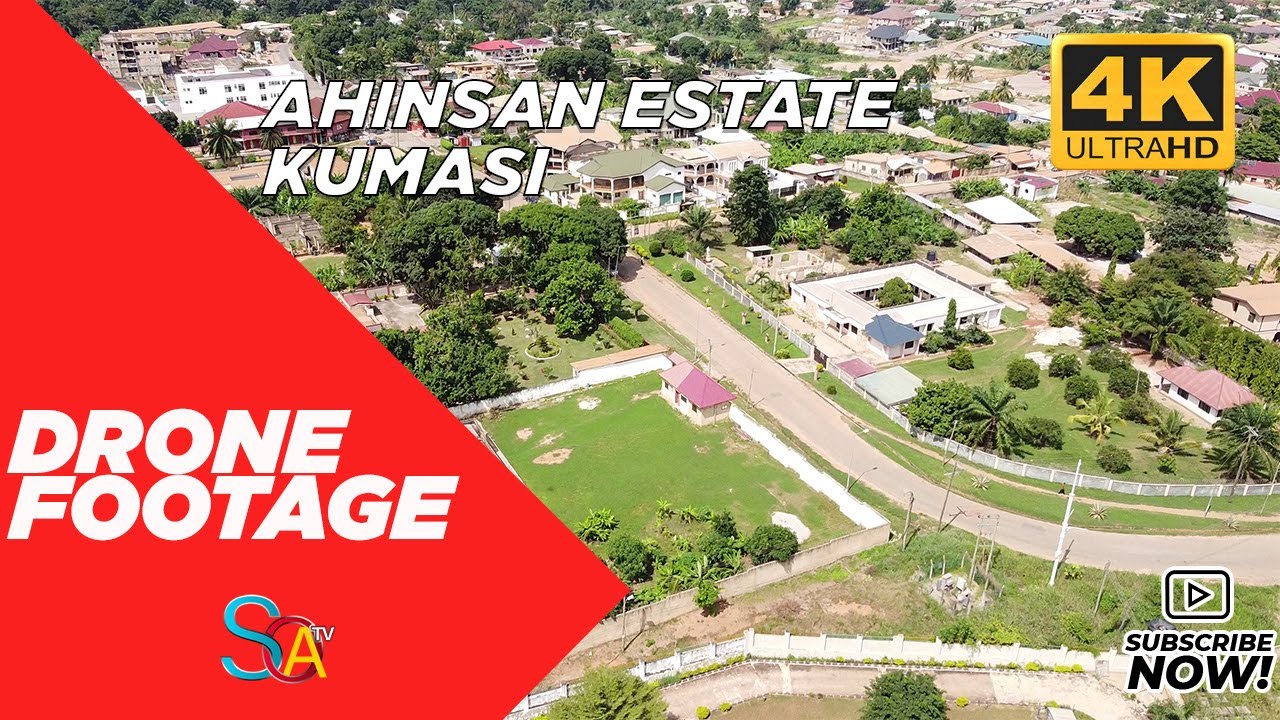DRONE FOOTAGE - AHINSAN ESTATE KUMASI (4K)