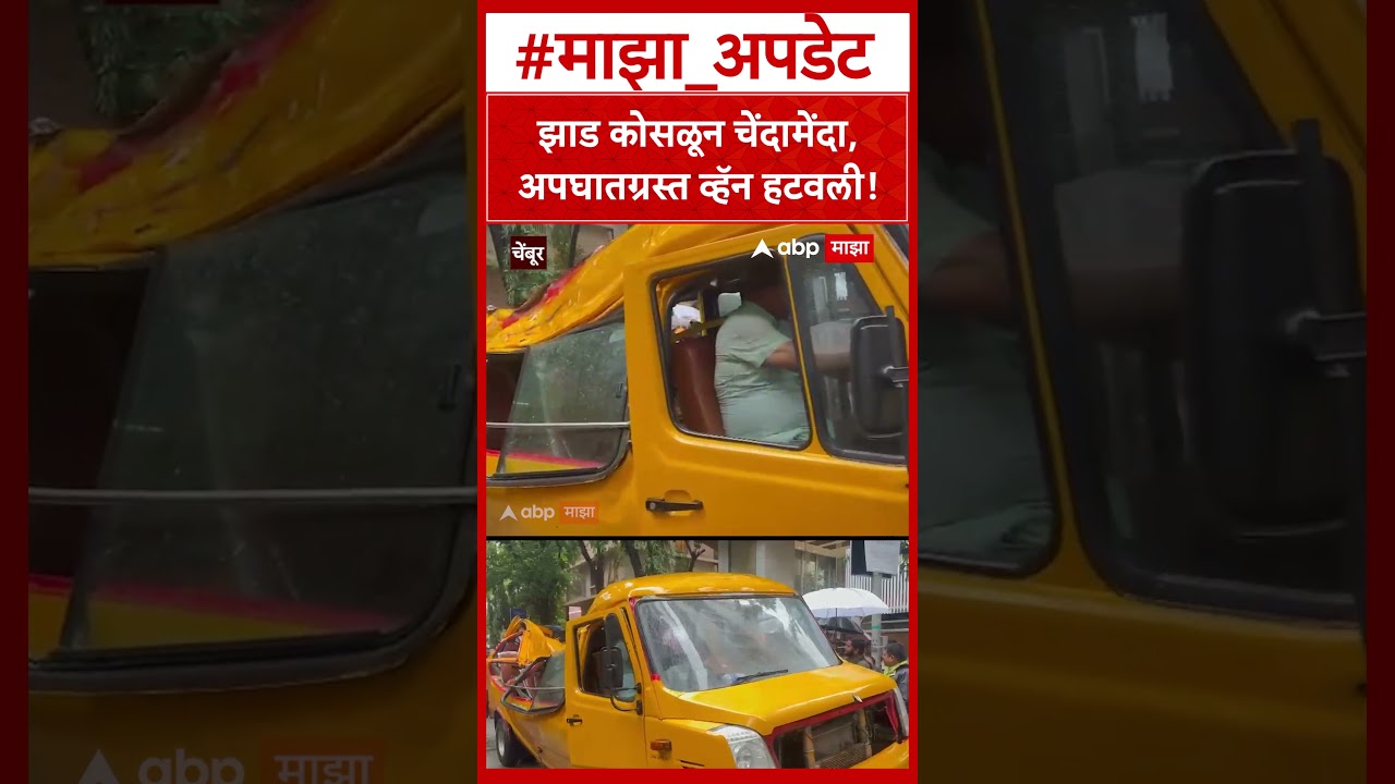 Chembur Tree Collapsed on School Bus : झाड कोसळून चेंदामेंदा,अपघातग्रस्त व्हॅन हटवली!