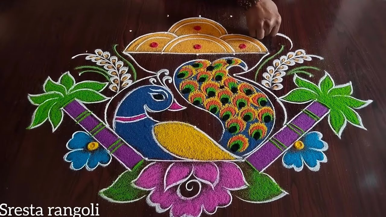 Bhogi special rangoli design || Bhogi Kundala Muggu with  (7×3×3) dot's...