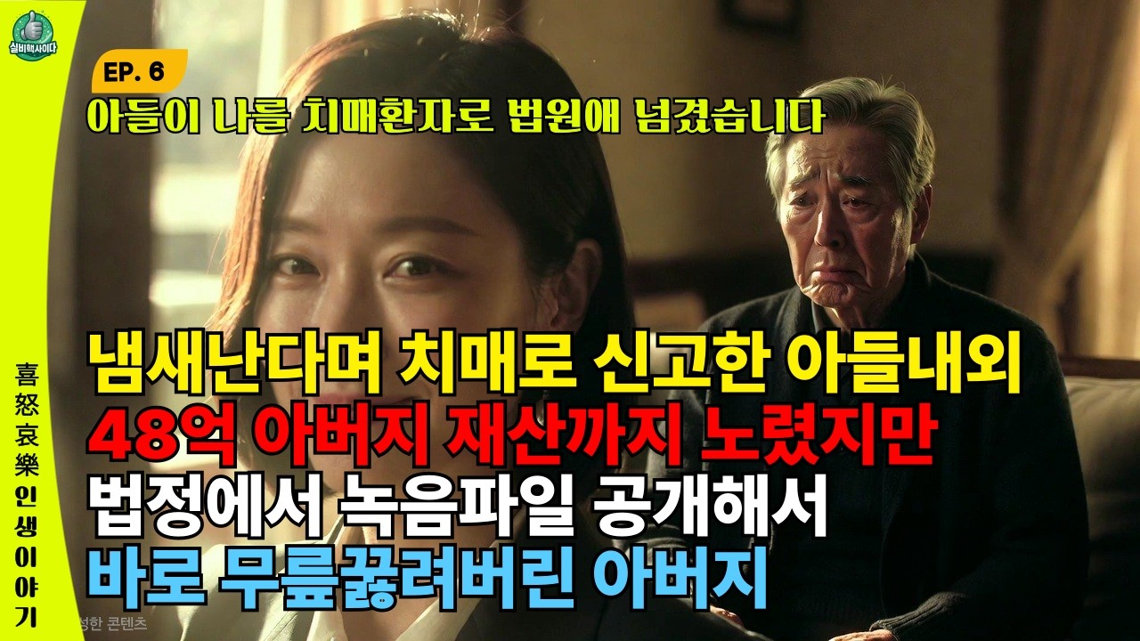 며느리가 냄새 난다며 창문 열던 날, 성년후견인 기각 판결문 받던 날, 48억 노린 아들 무릎 꿇렸지만…이긴 뒤에도 눈물 난 이유 | 시니어 가족실화 | 시니어사연