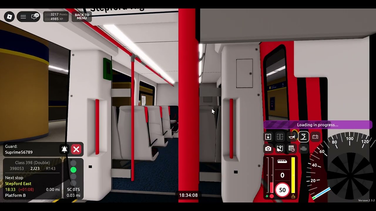 SCR V2.3.2 - Driving a Metro Class 398 From Stepford Central - Whitney Green.