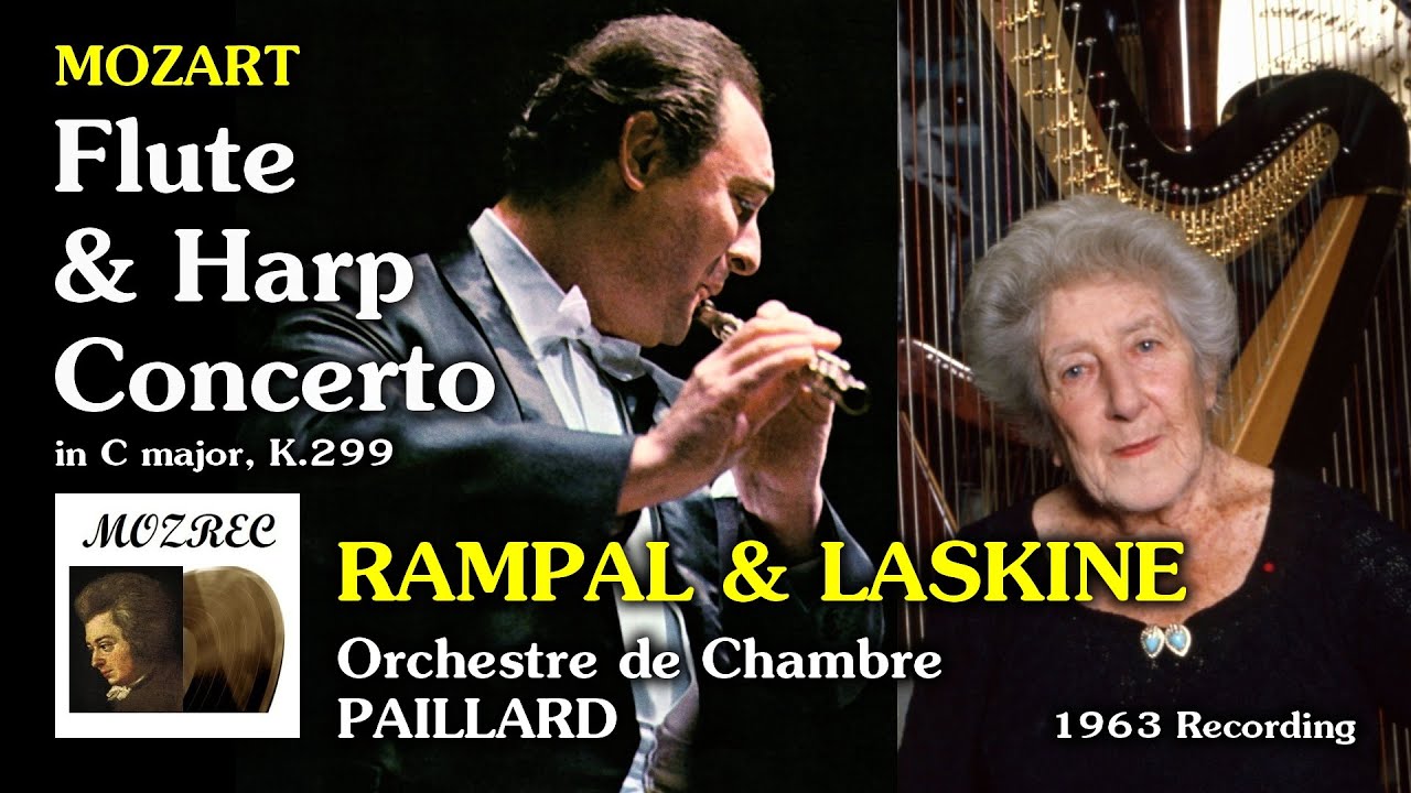 モーツァルト Mozart: フルートとハープのための協奏曲 Flute & Harp Concerto K.299/ランパル Rampal ラスキーヌ Laskine パイヤール Paillard