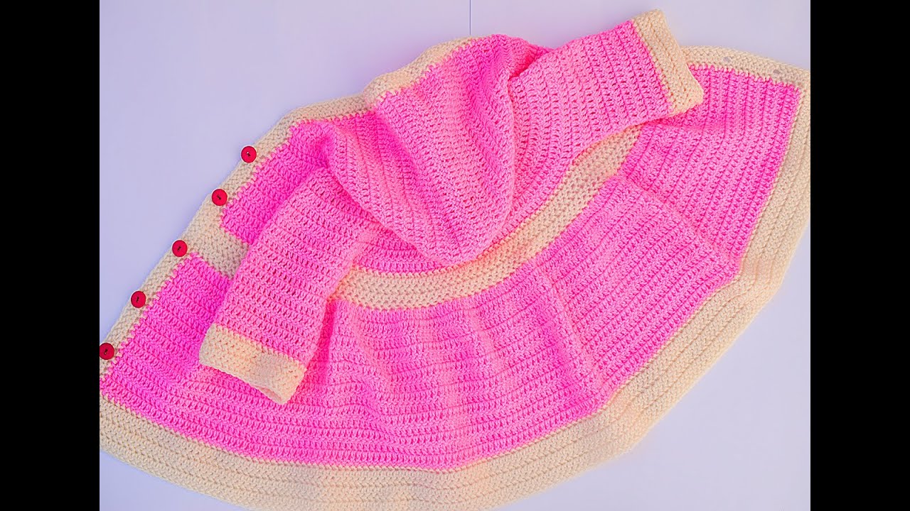 Abrigo a crochet Algodón de azúcar paso a paso