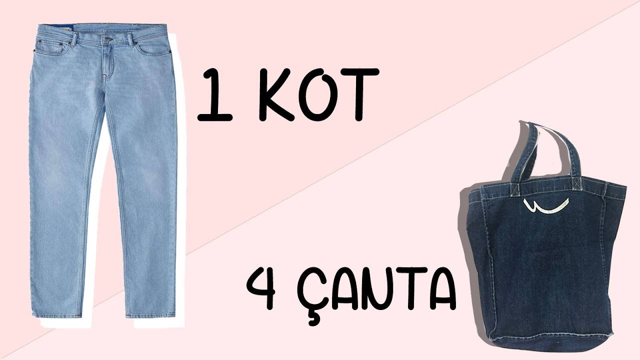 Eski Kot Pantolondan 4 Adet Çanta | 4 Bags Out Of 1 Jean | DIY