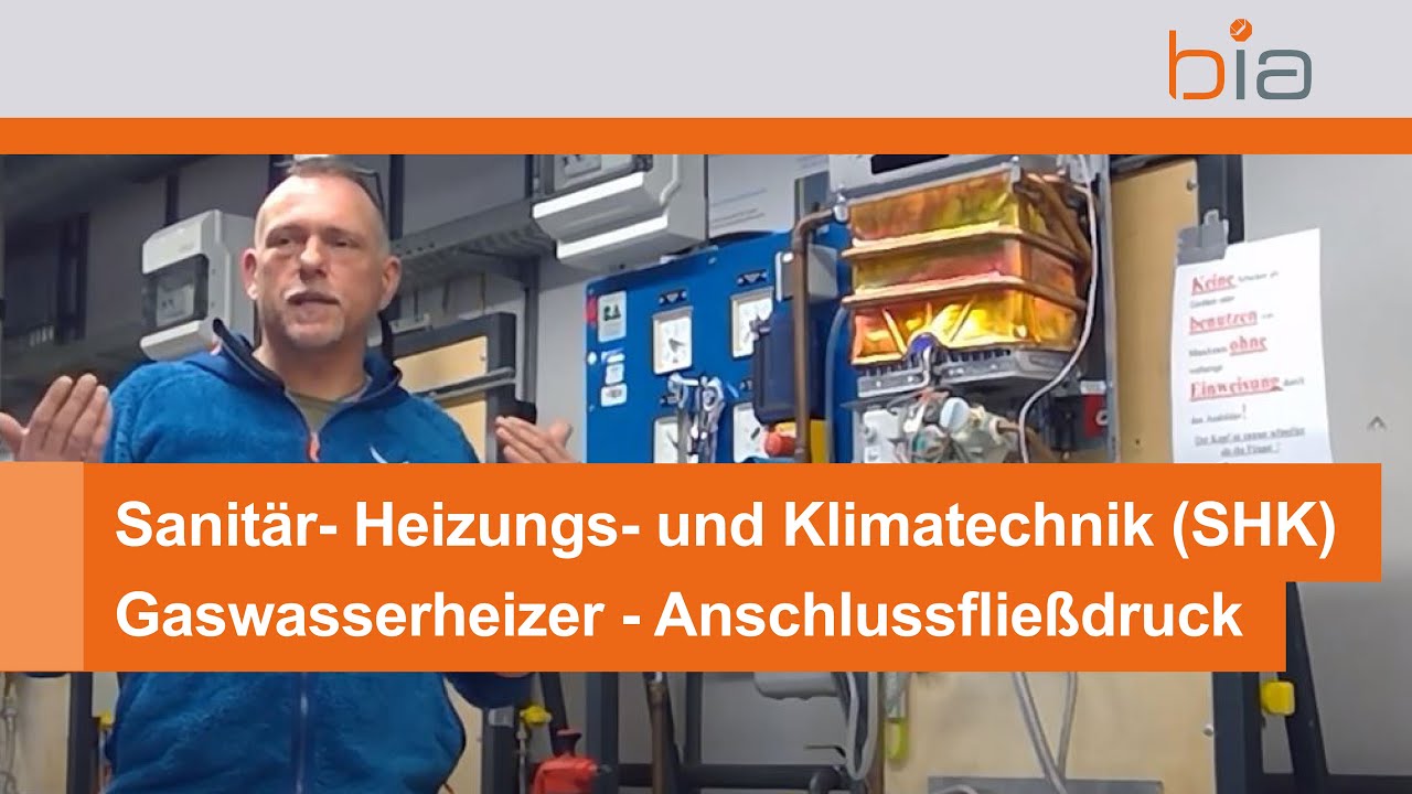 Sanitär- Heizungs- und Klimatechnik (SHK): Gaswasserheizer (GWH) - Anschlussfließdruck