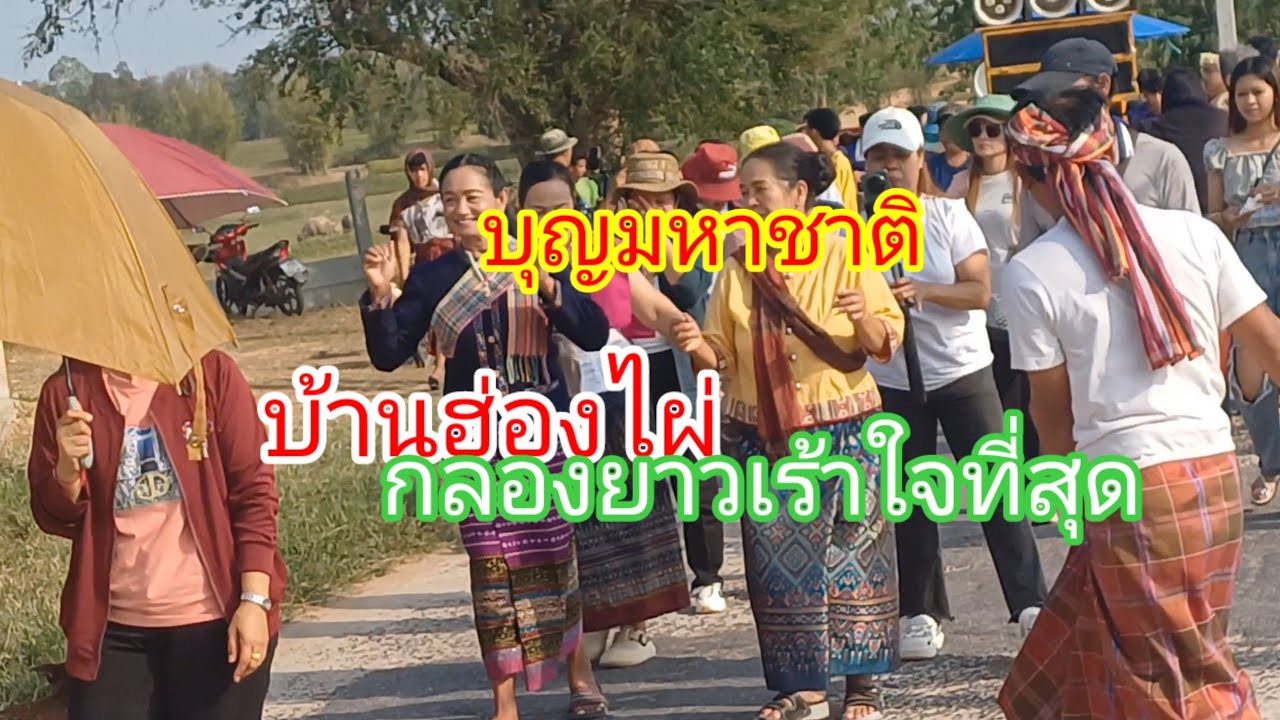 วิถีอีสานของแท้ กลองยาวแท่เผวเเข้าเมือง #บุญมหาชาติ #บ้านฮ่องไผ่  27กพ69