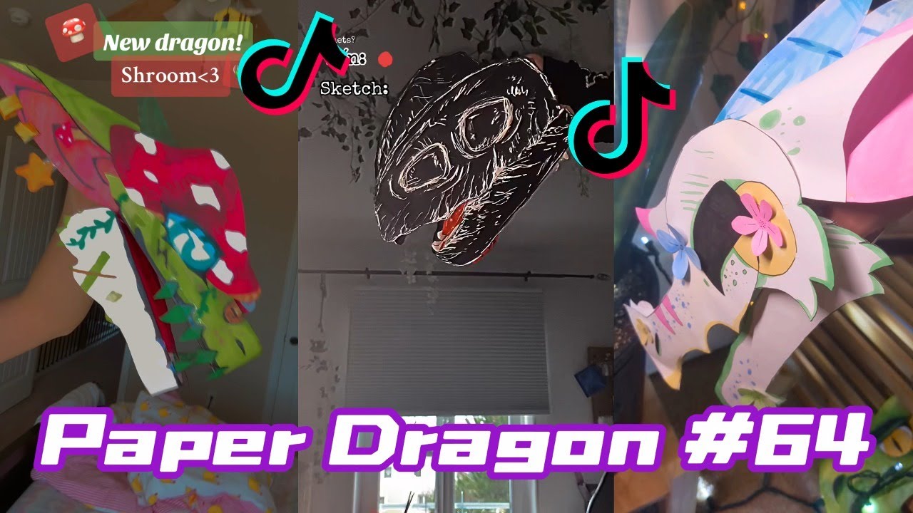 Dragon Puppet Crafts - Paper Dragon TikTok Compilation #64