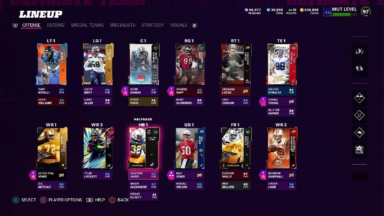 Lineup update team looking crazy Madden 22 ultimate team