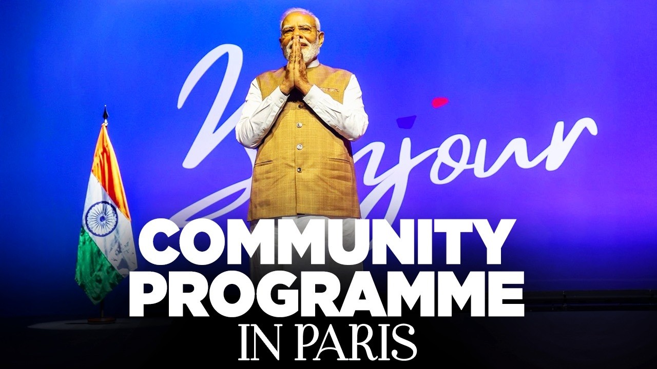 LIVE: PM Modi participates in a community programme in Paris