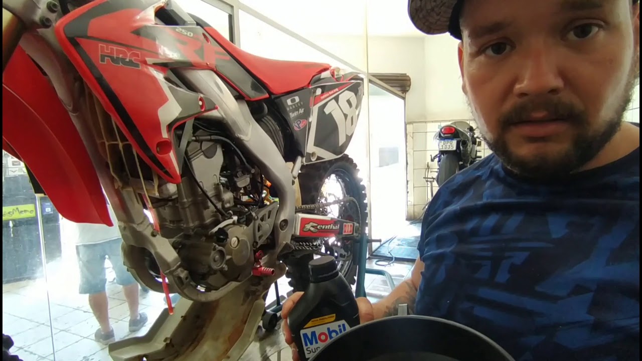 Crf250r troca de óleo e filtro do motor e transmissão