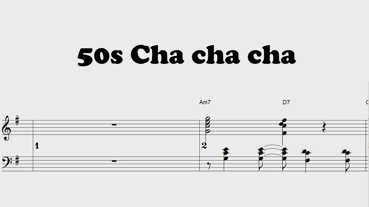 50's Cha cha - Sheet piano music | PDF download