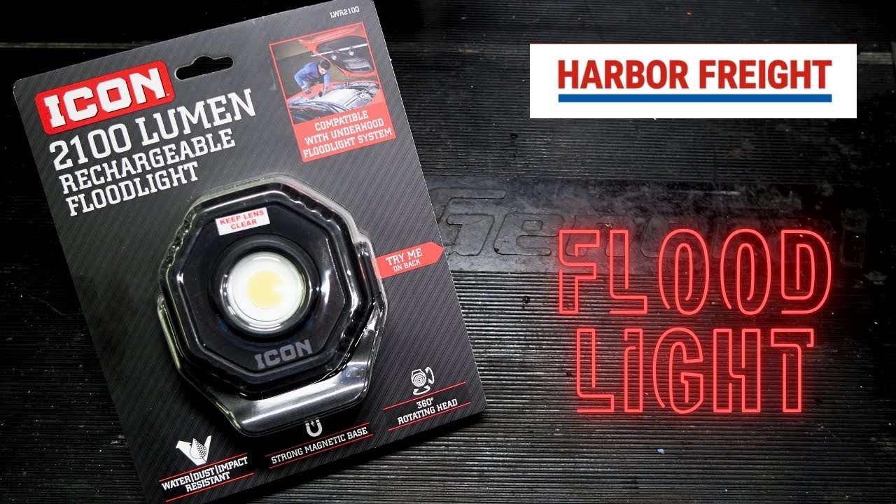 Harbor Freight ICON 2100 Lumen LED Rechargeable Magnetic Compact Floodlight (LWR2100) Review