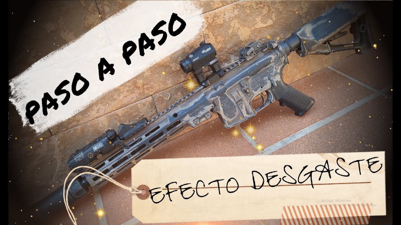 Como pintar tu replica de Airsoft Efecto Desgaste : Instrucciones paso a paso : Krylon y C4.