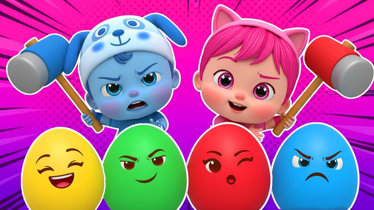 WOW! 1, 2, 3, 4 Surprise Eggs Song | Colors, Numbers & Fun Surprises for Kids!