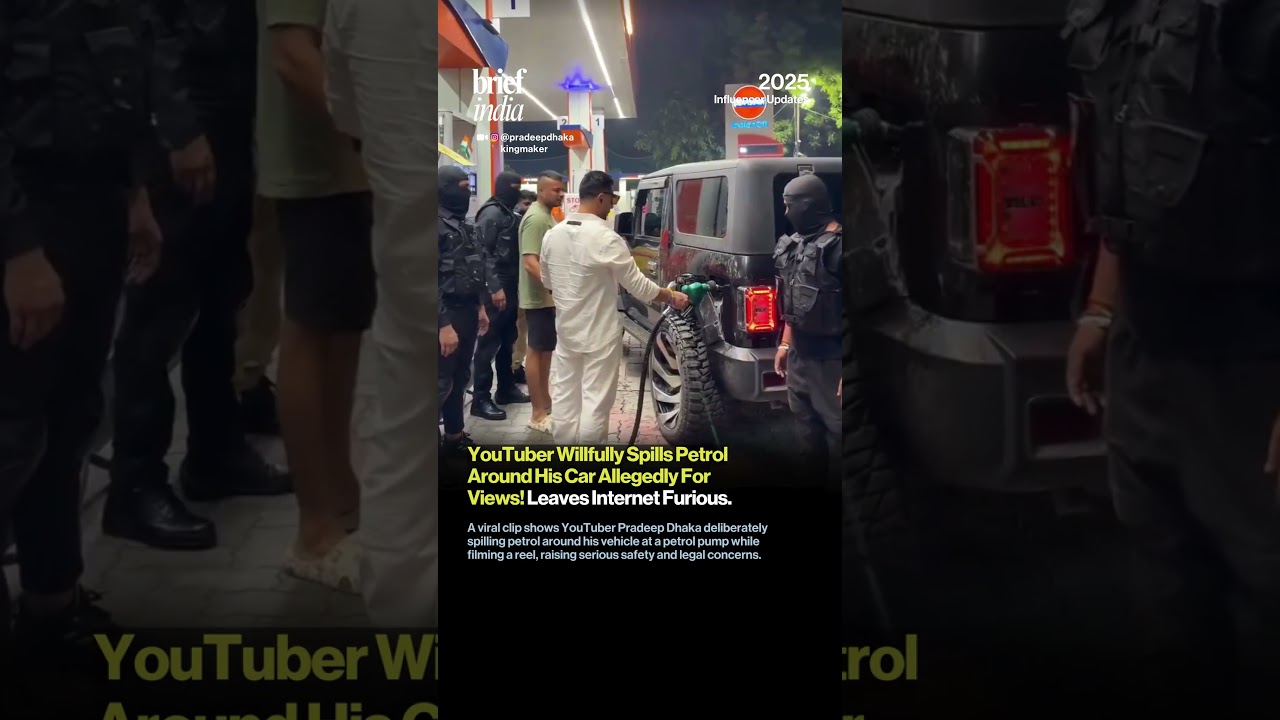 YouTuber Spills Petrol at Fuel Station for Views, Internet Outraged.