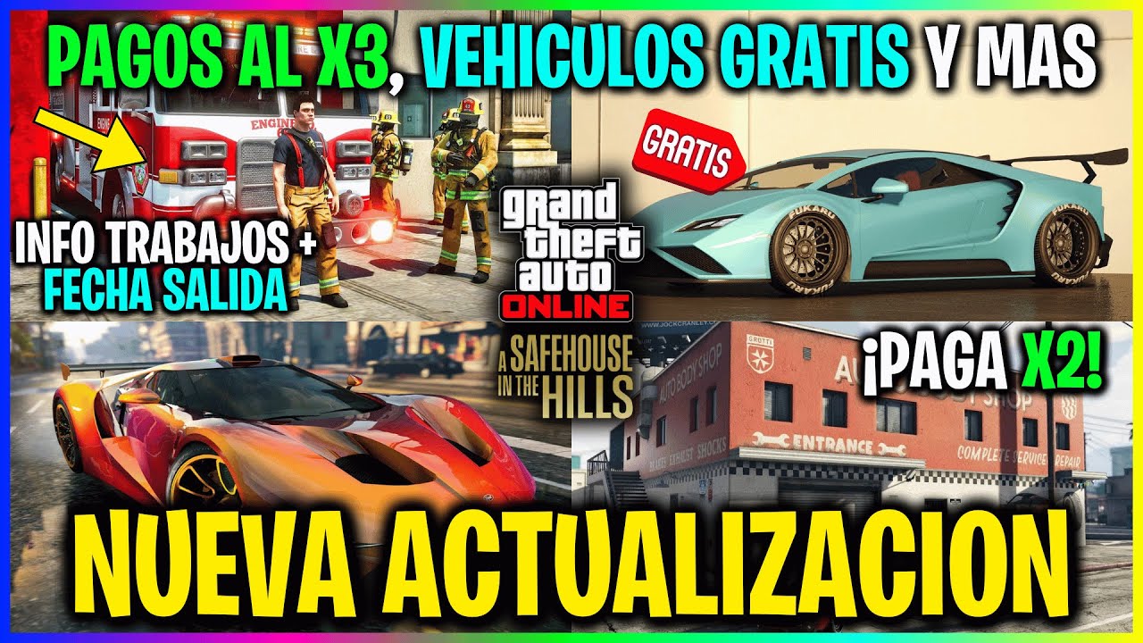 NUEVA ACTUALIZACION en GTA ONLINE! Vehiculos GRATIS! NEGOCIOS AL X2 Y NUEVA INFO TRABAJOS BOMBEROS!