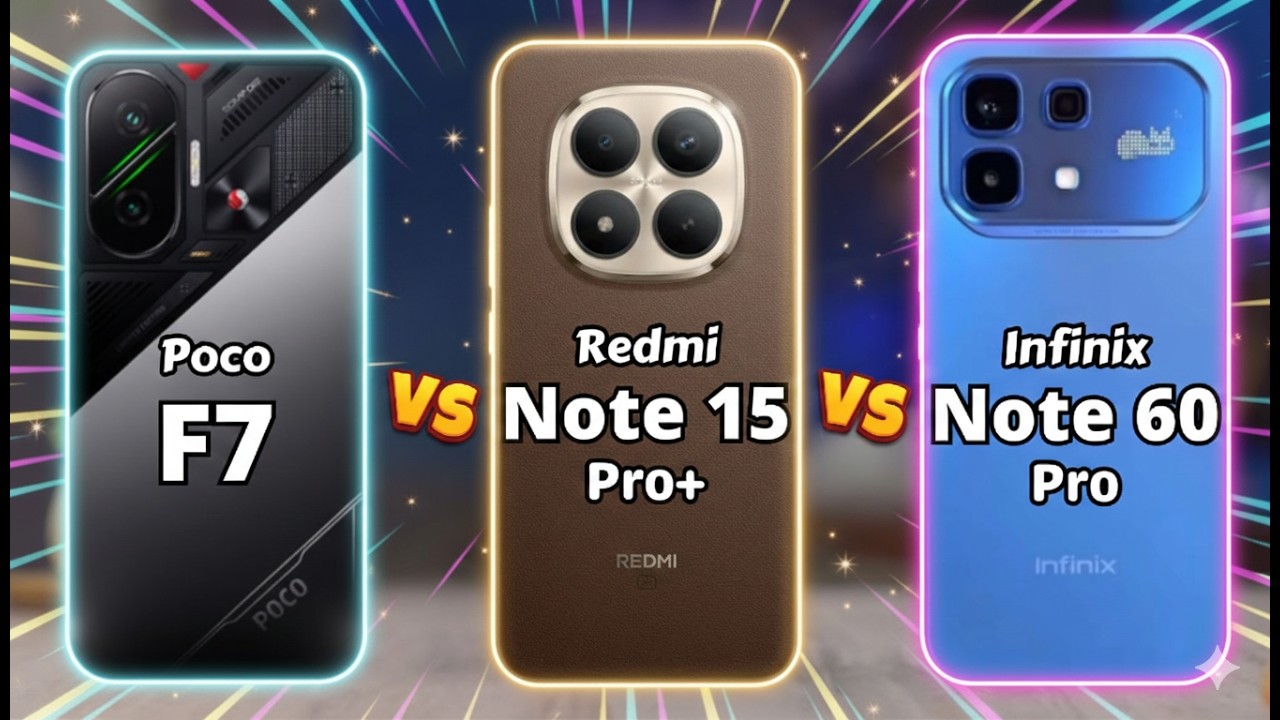 Poco F7 vs Redmi Note 15 Pro Plus vs Infinix Note 60 Pro
