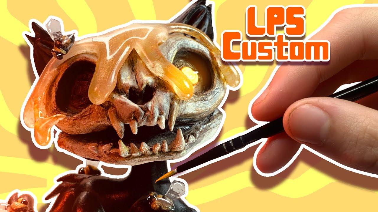 | LPS Custom | Honey Skeleton Cat 💀🐝🍯 |Handmade|￼