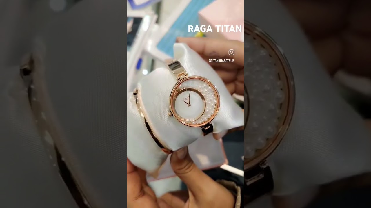 Titan Raga power pearls quartz analog white dial with loose pearls metal strap watch for womens❤️❤️
