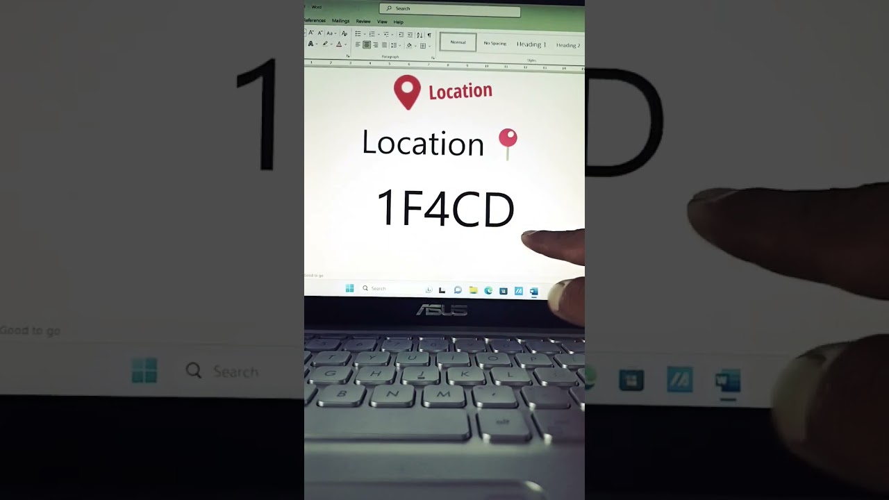 MS Word Location Symbol