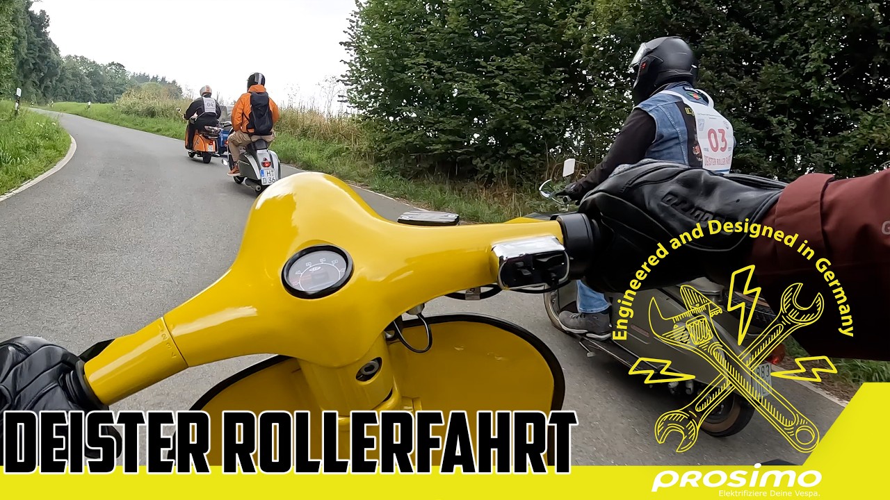E-Vespa on Tour: prosimo bei der legendären Deister-Roller-Fahrt 125km 🛵