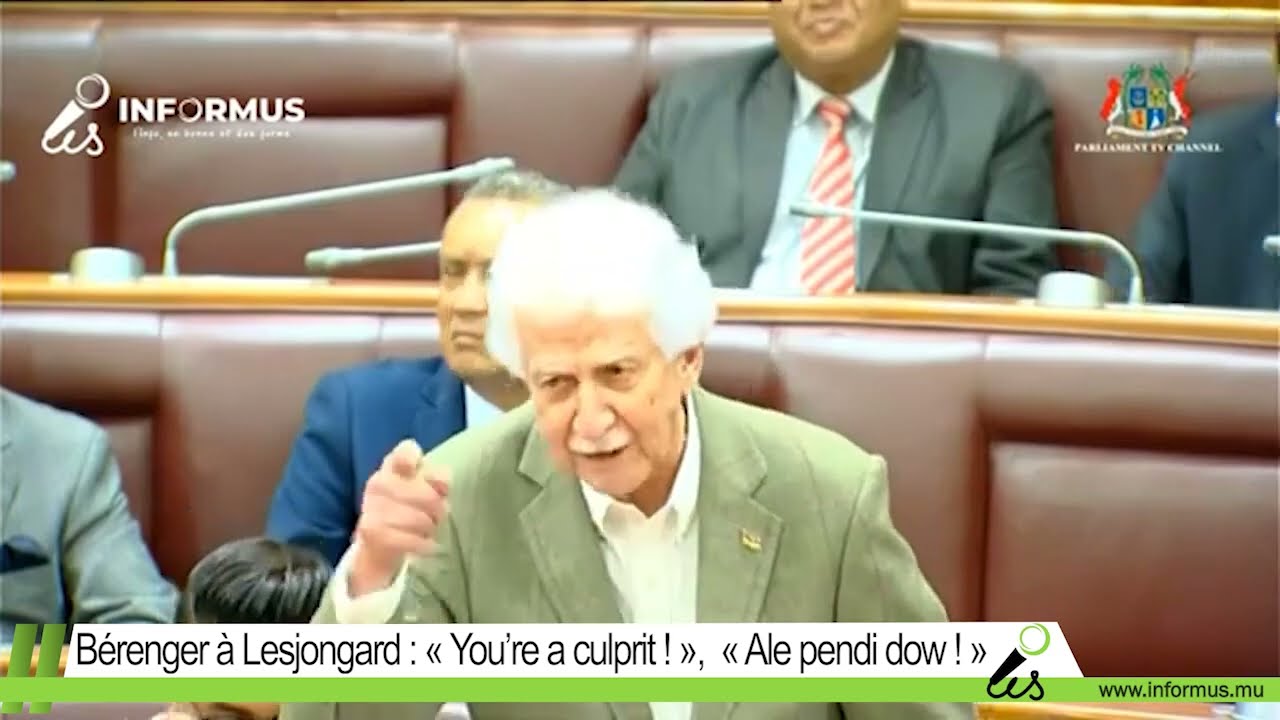 Bérenger à Lesjongard : « You’re a culprit ! »,  « Ale pendi dow ! »