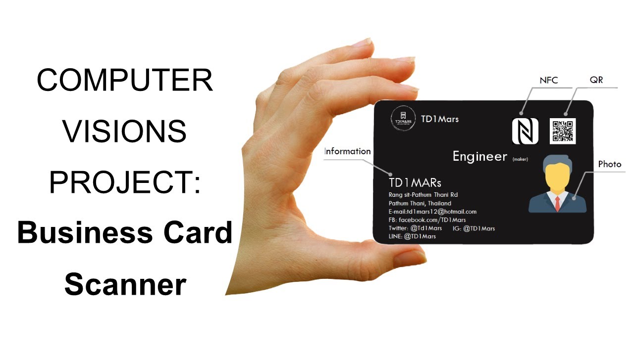 Computer Visions Project - Business Card Scanner using python