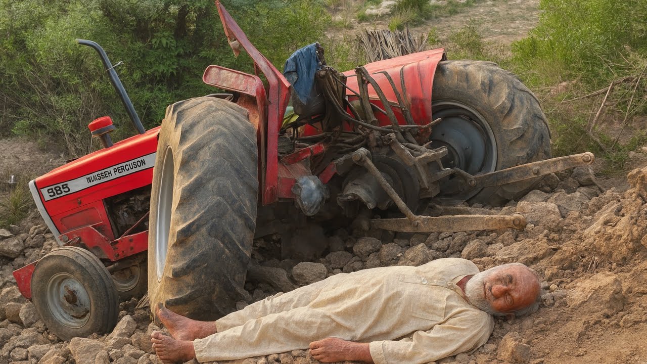 Tractor Tyre Blast & Tube Broken in Half Due to Heavy Load | Quick Repair