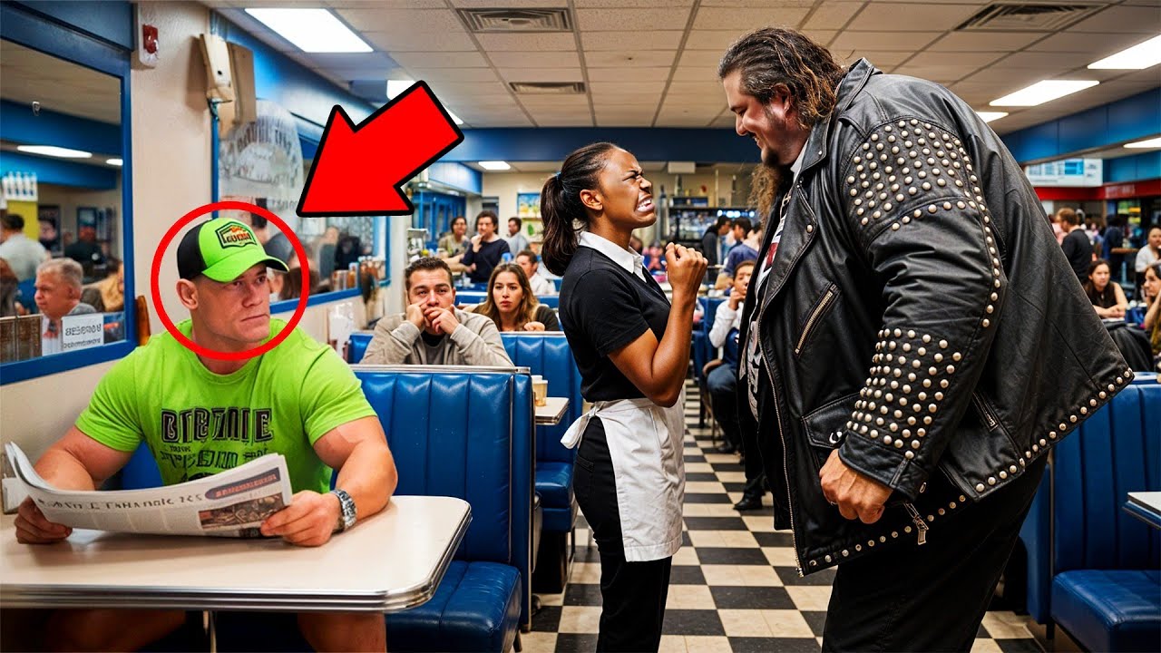Un motard humilie une serveuse, mais l’intervention de John Cena change tout
