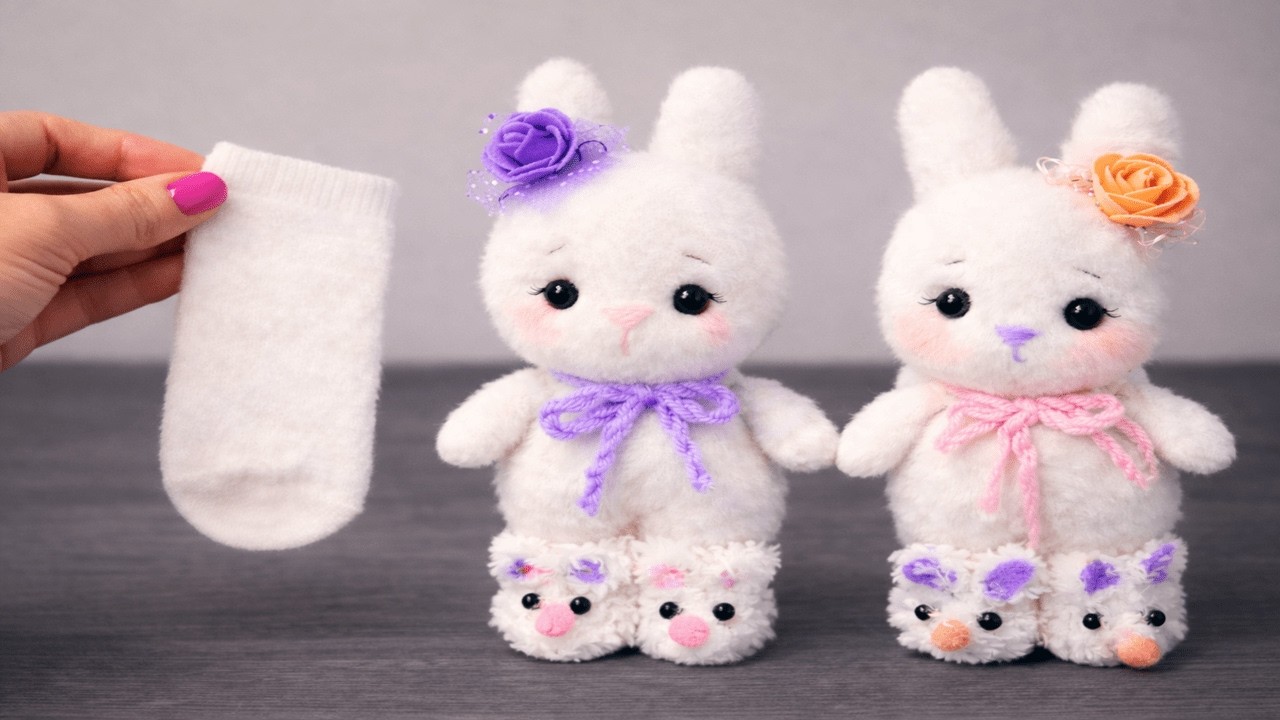 ✨ Простая и незамысловатая идея 🐰 Я сделала зайчиков из носков и продала их всех 🐇