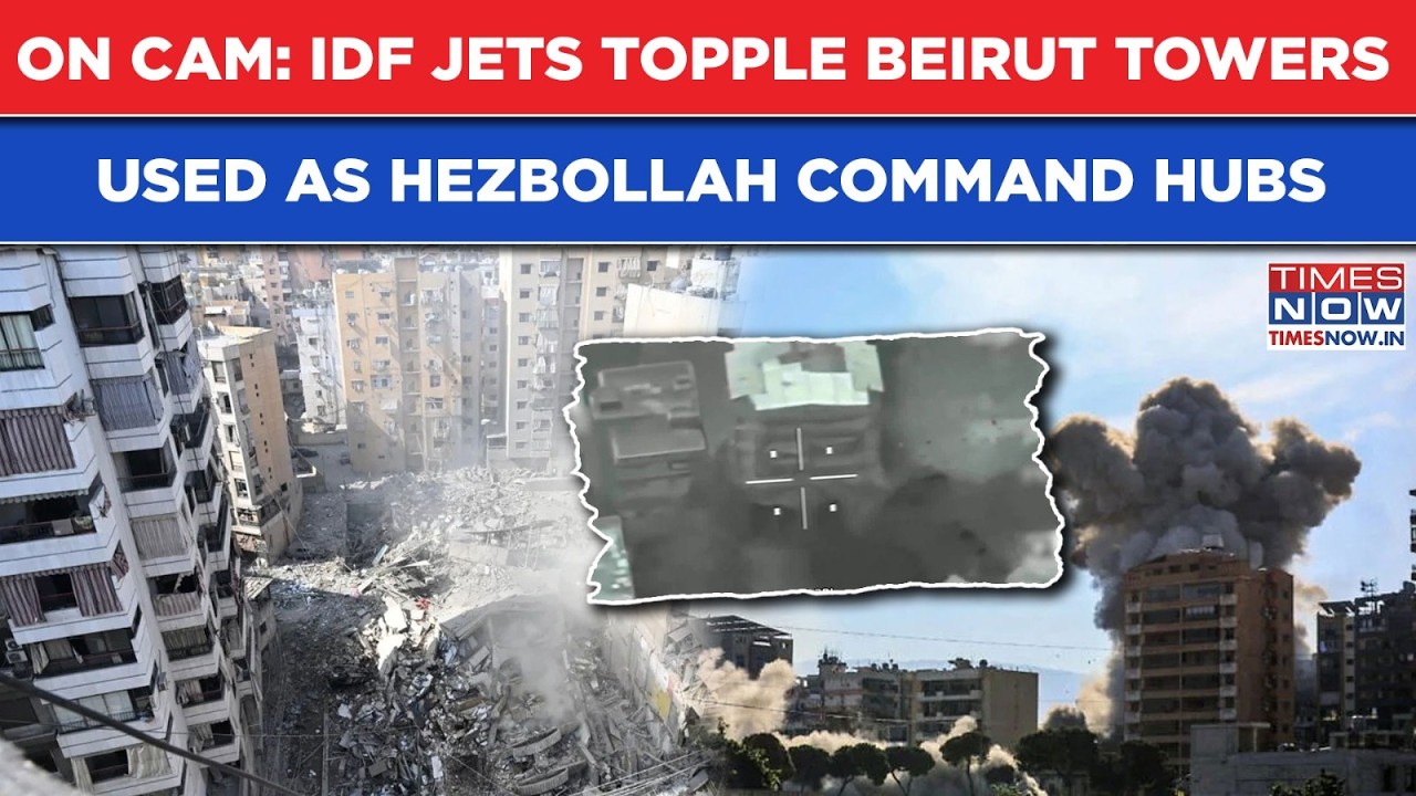 Iran War: IDF Fighter Jets Bomb, Topple Beirut High-Rise Buildings Used As Hezbollah Command Centres