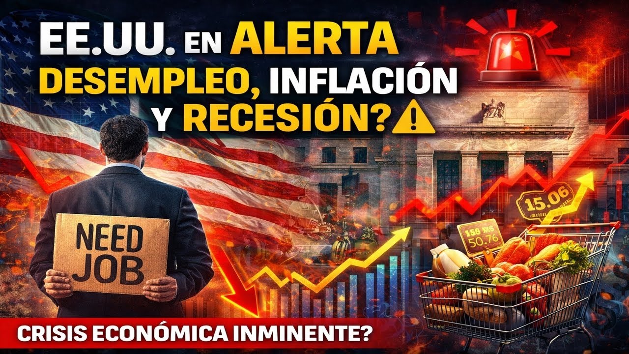 EE.UU. en Alerta: Desempleo al Alza, Inflación Persistente y Riesgo de Recesión 🚨