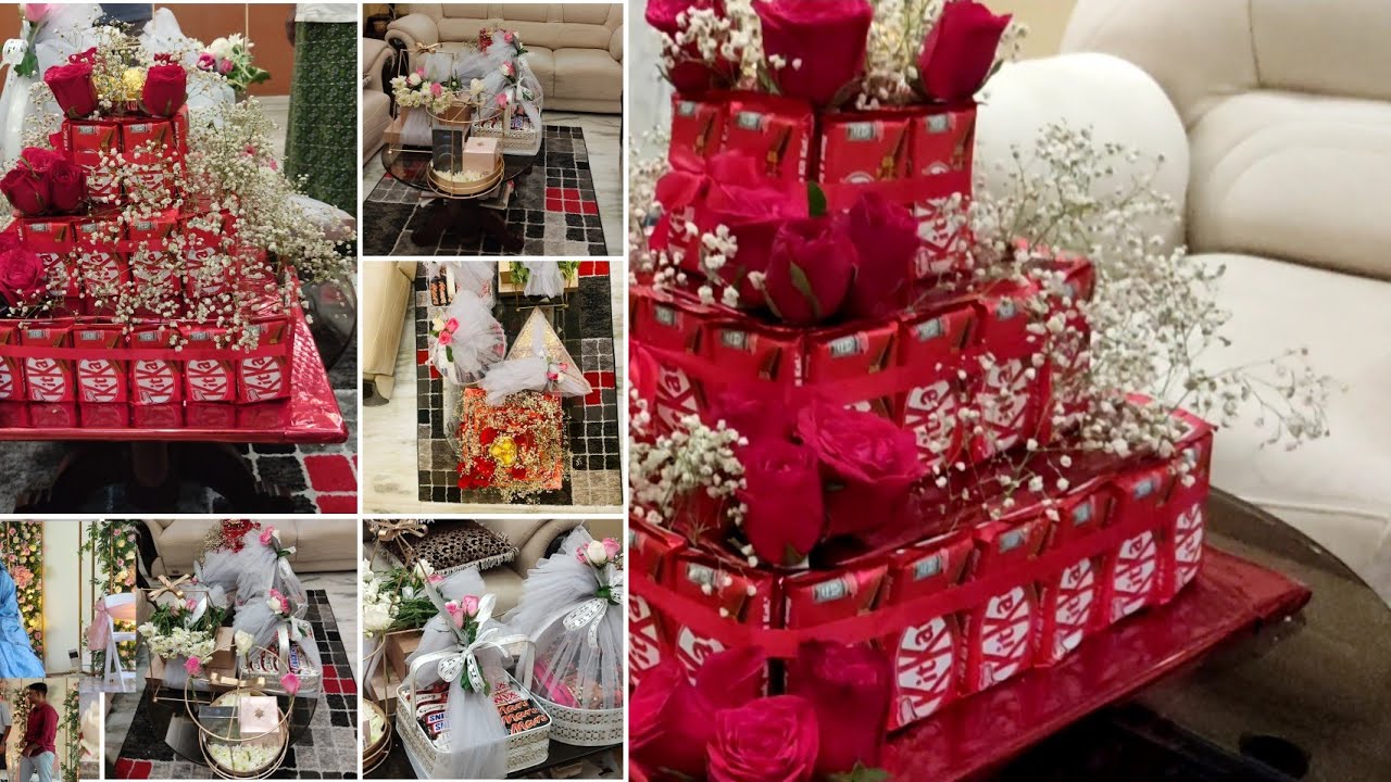 Engagement Hamper making|Chocolate tower|valayidal Hamper making|muslim valayidal hamper making